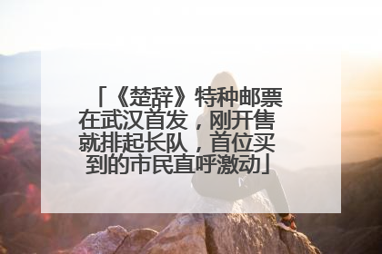《楚辞》特种邮票在武汉首发，刚开售就排起长队，首位买到的市民直呼激动