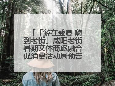 「游在盛夏 嗨到老街」咸阳老街暑期文体商旅融合促消费活动周预告来了！