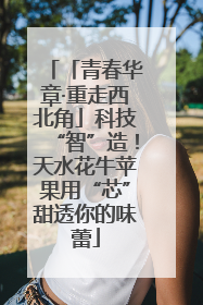 「青春华章·重走西北角」科技“智”造！天水花牛苹果用“芯”甜透你的味蕾