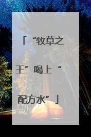“牧草之王”喝上“配方水”