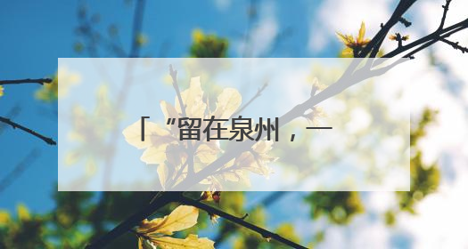 “留在泉州，一起拼未来！”——泉州市举办“送岗留才”活动