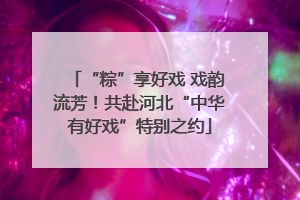 “粽”享好戏 戏韵流芳！共赴河北“中华有好戏”特别之约