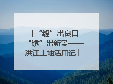 “缝”出良田 “锈”出新景——洪江土地活用记