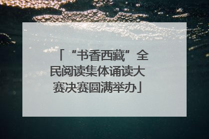 “书香西藏”全民阅读集体诵读大赛决赛圆满举办