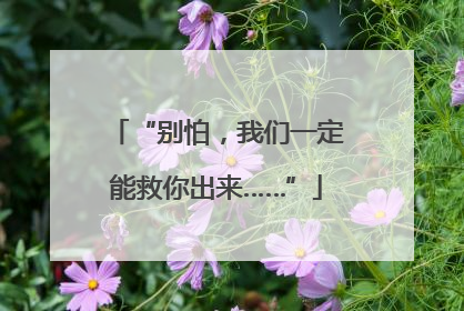 “别怕，我们一定能救你出来……”