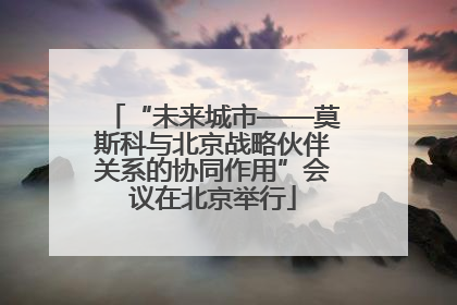 “未来城市——莫斯科与北京战略伙伴关系的协同作用”会议在北京举行