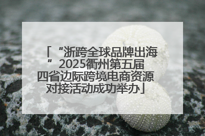 “浙跨全球品牌出海”2025衢州第五届四省边际跨境电商资源对接活动成功举办