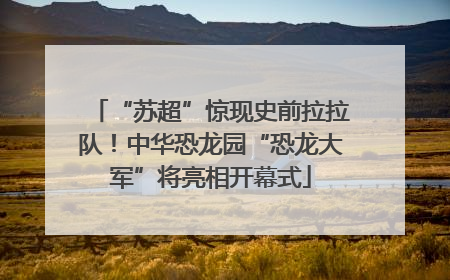“苏超”惊现史前拉拉队！中华恐龙园“恐龙大军”将亮相开幕式