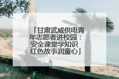 甘肃武威供电青年志愿者进校园：安全课堂学知识 红色故事润童心