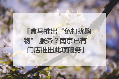 盒马推出“免打扰购物” 服务？南京已有门店推出此项服务