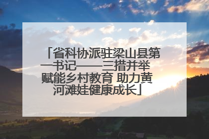 省科协派驻梁山县第一书记——三措并举 赋能乡村教育 助力黄河滩娃健康成长