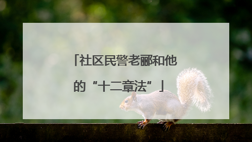 社区民警老郦和他的“十二章法”