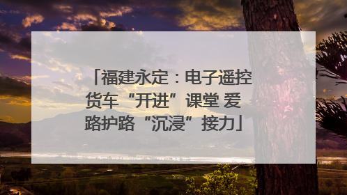 福建永定：电子遥控货车“开进”课堂 爱路护路“沉浸”接力