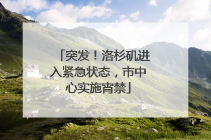 突发！洛杉矶进入紧急状态，市中心实施宵禁