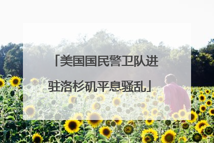 美国国民警卫队进驻洛杉矶平息骚乱