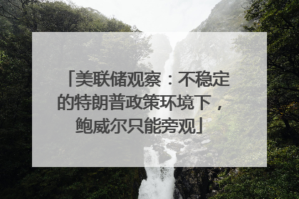 美联储观察：不稳定的特朗普政策环境下，鲍威尔只能旁观