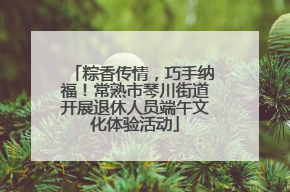 粽香传情，巧手纳福！常熟市琴川街道开展退休人员端午文化体验活动