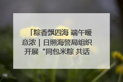 粽香飘四海 端午暖意浓｜日照海警局组织开展“同包米粽 共话端午”系列活动