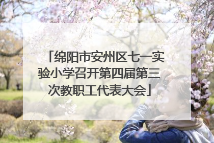 绵阳市安州区七一实验小学召开第四届第三次教职工代表大会