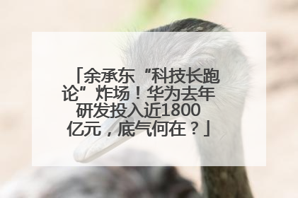 余承东“科技长跑论”炸场！华为去年研发投入近1800亿元，底气何在？