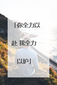 你全力以赴 我全力以护