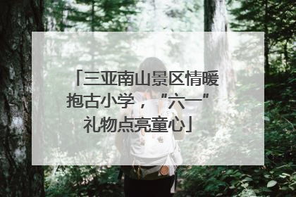 三亚南山景区情暖抱古小学，“六一”礼物点亮童心