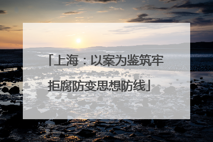上海：以案为鉴筑牢拒腐防变思想防线