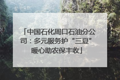 中国石化周口石油分公司：多元服务护“三夏” 暖心助农保丰收