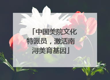 中国美院文化特派员，激活南浔美育基因