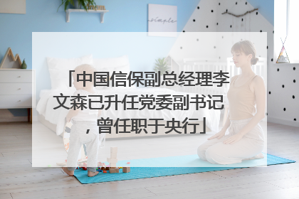中国信保副总经理李文森已升任党委副书记，曾任职于央行