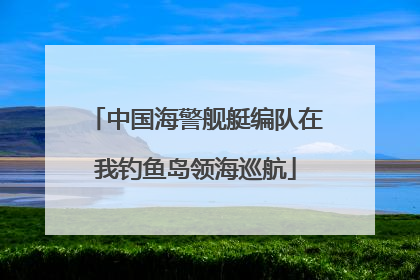 中国海警舰艇编队在我钓鱼岛领海巡航