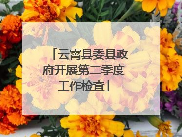 云霄县委县政府开展第二季度工作检查