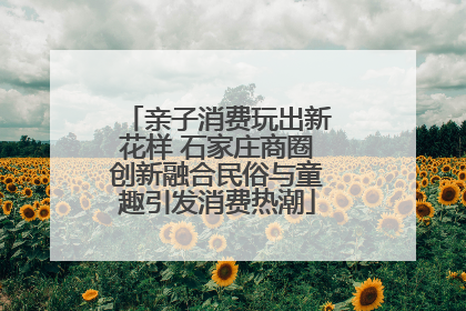 亲子消费玩出新花样 石家庄商圈创新融合民俗与童趣引发消费热潮