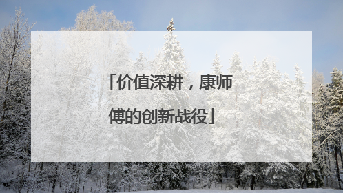 价值深耕，康师傅的创新战役