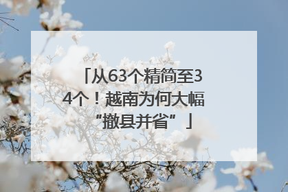 从63个精简至34个！越南为何大幅“撤县并省”