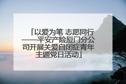 以爱为笔 志愿同行——平安产险厦门分公司开展关爱自闭症青年主题党日活动
