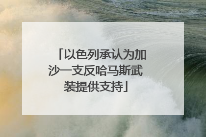 以色列承认为加沙一支反哈马斯武装提供支持