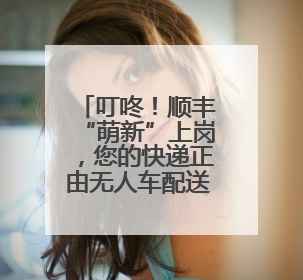 叮咚！顺丰“萌新”上岗，您的快递正由无人车配送！