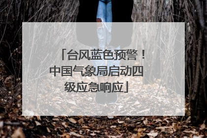 台风蓝色预警！中国气象局启动四级应急响应