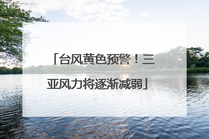 台风黄色预警！三亚风力将逐渐减弱