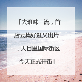 去班味一流，首店云集好逛又出片，天目里国际街区今天正式开街