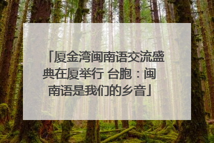 厦金湾闽南语交流盛典在厦举行 台胞：闽南语是我们的乡音