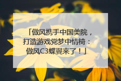 傲风携手中国美院，打造游戏党梦中情椅：傲风C3蝶翼来了！