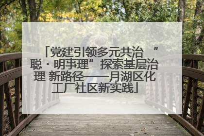 党建引领多元共治 “聪・明事理”探索基层治理 新路径——月湖区化工厂社区新实践