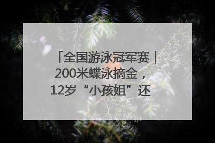 全国游泳冠军赛｜200米蝶泳摘金，12岁“小孩姐”还能制造多少惊喜？