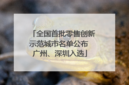 全国首批零售创新示范城市名单公布 广州、深圳入选
