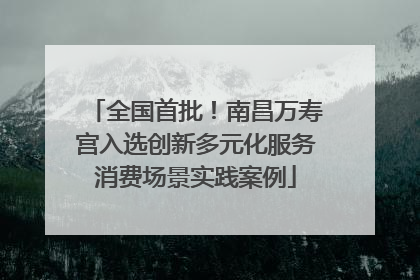 全国首批！南昌万寿宫入选创新多元化服务消费场景实践案例