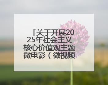 关于开展2025年社会主义核心价值观主题微电影（微视频）征集展示活动的公告