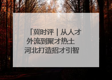 冀时评｜从人才外流到聚才热土 河北打造招才引智“强磁场”