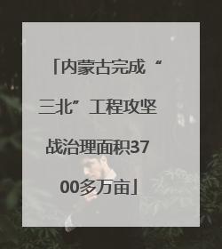 内蒙古完成“三北”工程攻坚战治理面积3700多万亩